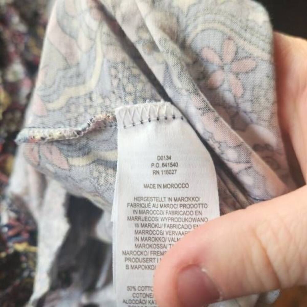 Boden Button Through Jersey paisley Dress sz 4R - Picture 4 of 5
